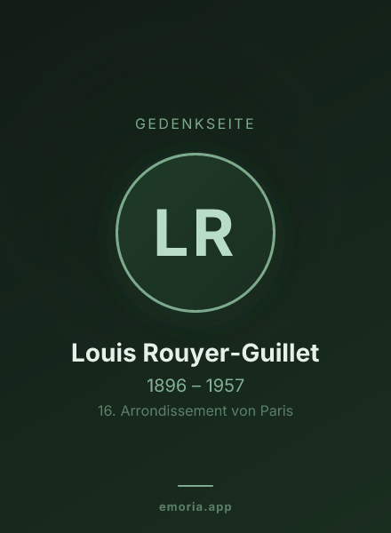 Gedenkportrait von Louis Rouyer-Guillet