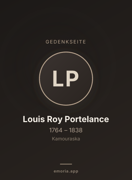 Gedenkportrait von Louis Roy Portelance