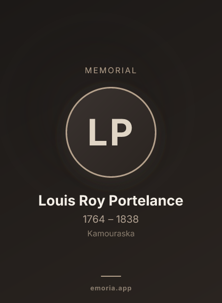 Memorial portrait of Louis Roy Portelance
