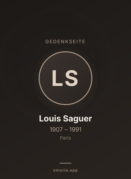 Gedenkportrait von Louis Saguer