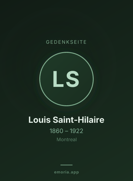 Gedenkportrait von Louis Saint-Hilaire