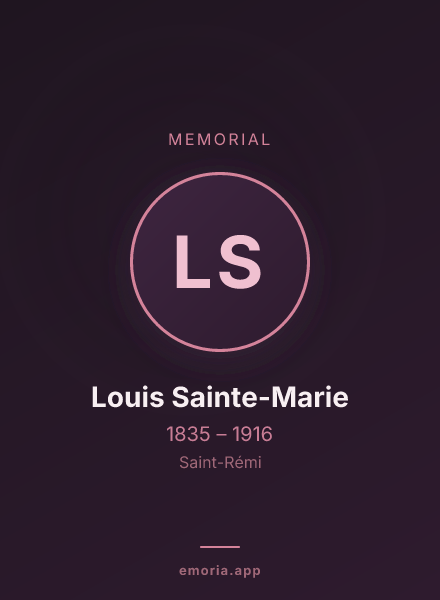 Memorial portrait of Louis Sainte-Marie