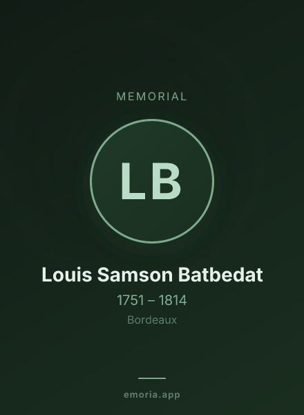 Memorial portrait of Louis Samson Batbedat