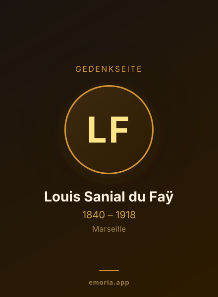 Gedenkportrait von Louis Sanial du Faÿ