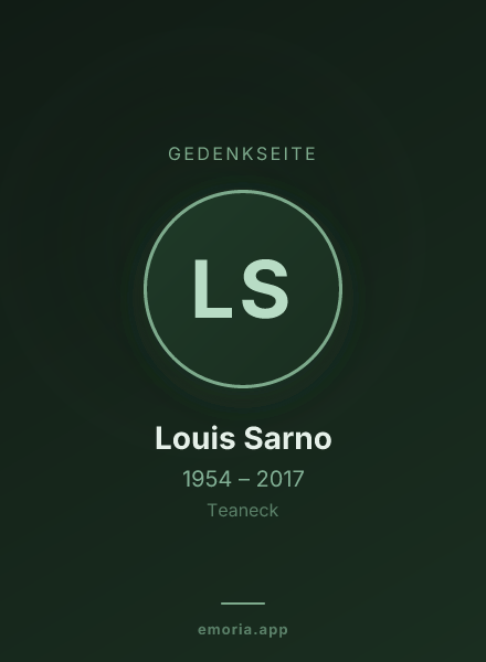 Gedenkportrait von Louis Sarno