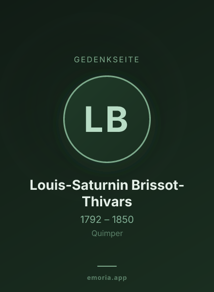 Gedenkportrait von Louis-Saturnin Brissot-Thivars