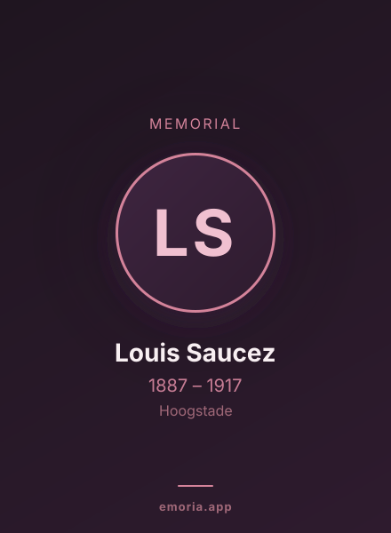 Memorial portrait of Louis Saucez