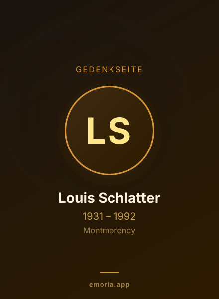 Gedenkportrait von Louis Schlatter