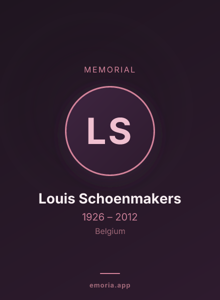 Memorial portrait of Louis Schoenmakers