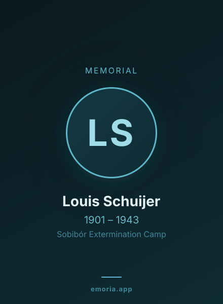 Memorial portrait of Louis Schuijer