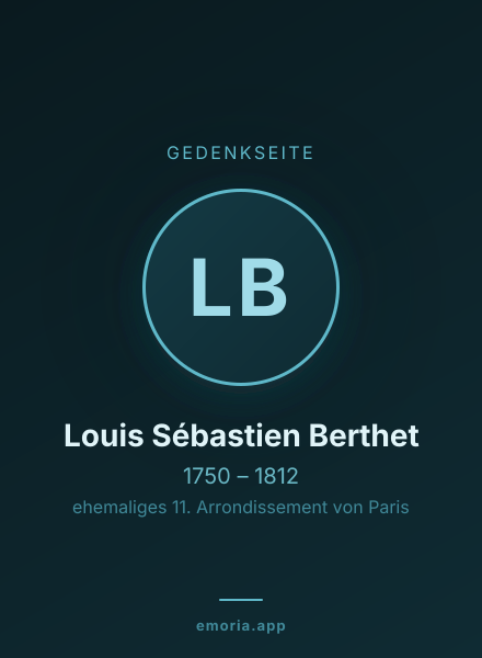 Gedenkportrait von Louis Sébastien Berthet
