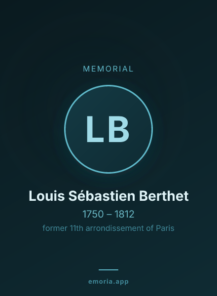 Memorial portrait of Louis Sébastien Berthet