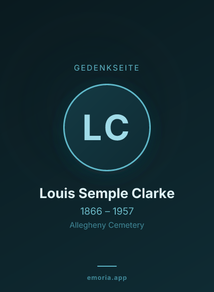 Gedenkportrait von Louis Semple Clarke