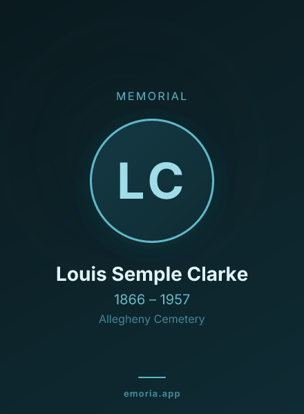 Memorial portrait of Louis Semple Clarke