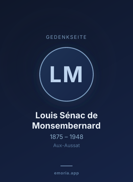 Gedenkportrait von Louis Sénac de Monsembernard