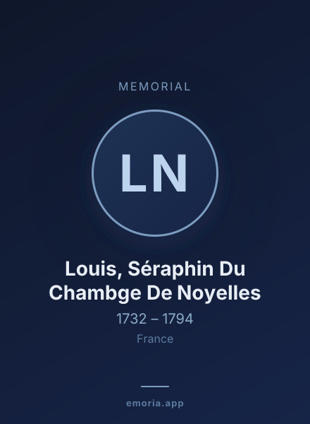 Memorial portrait of Louis, Séraphin Du Chambge De Noyelles