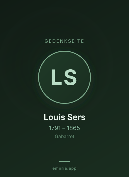 Gedenkportrait von Louis Sers