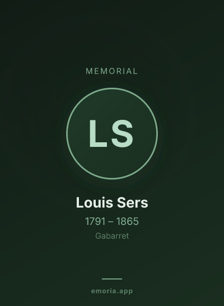 Memorial portrait of Louis Sers