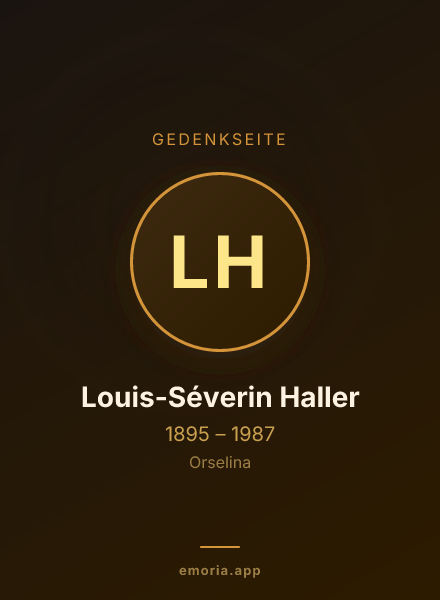 Gedenkportrait von Louis-Séverin Haller