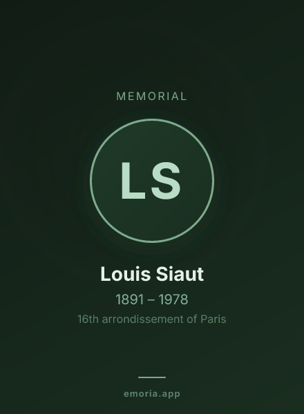 Memorial portrait of Louis Siaut