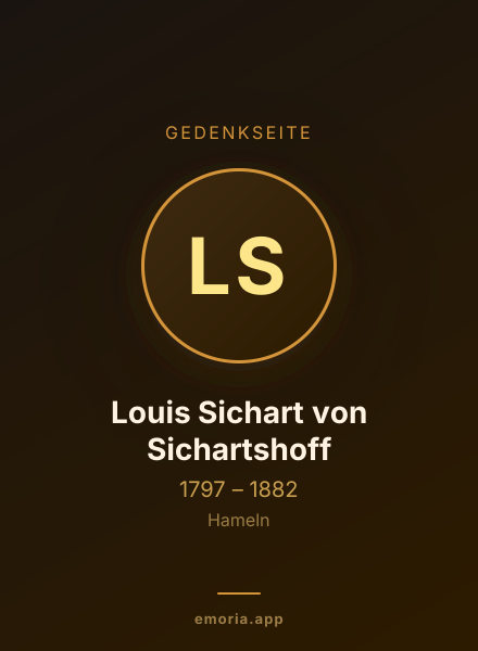 Gedenkportrait von Louis Sichart von Sichartshoff