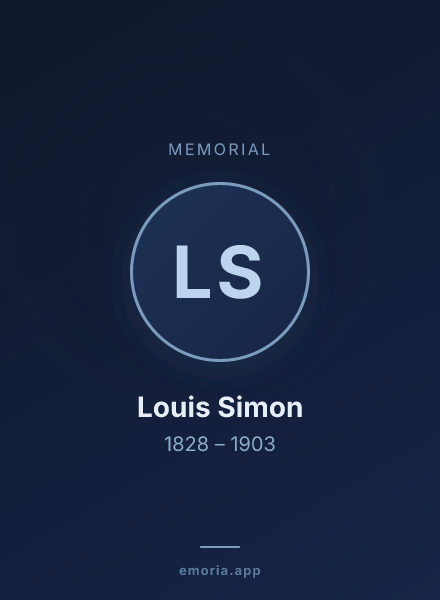Memorial portrait of Louis Simon