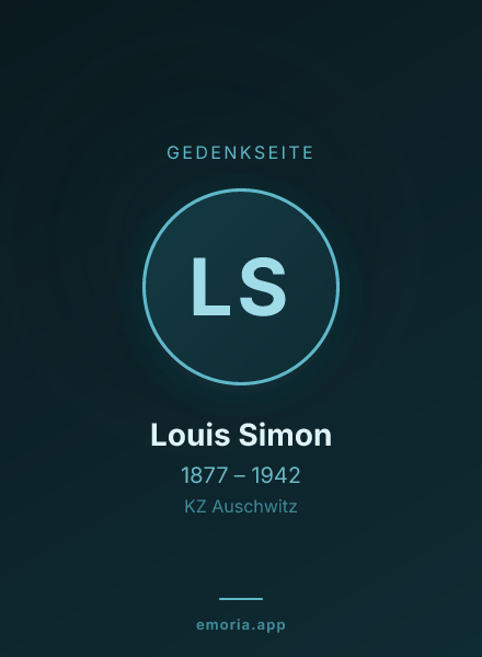 Gedenkportrait von Louis Simon
