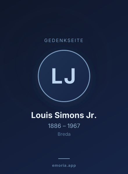 Gedenkportrait von Louis Simons Jr.