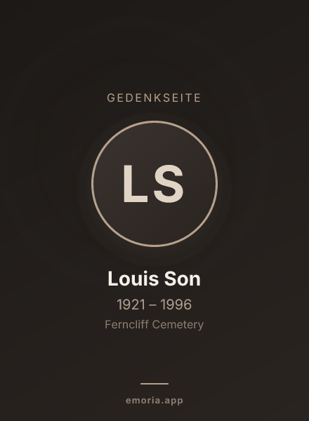 Gedenkportrait von Louis Son