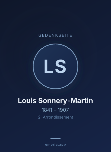 Gedenkportrait von Louis Sonnery-Martin