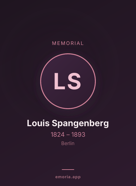 Memorial portrait of Louis Spangenberg