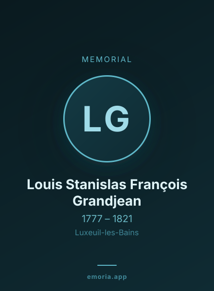Memorial portrait of Louis Stanislas François Grandjean