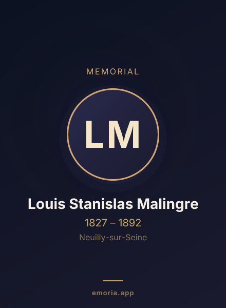 Memorial portrait of Louis Stanislas Malingre