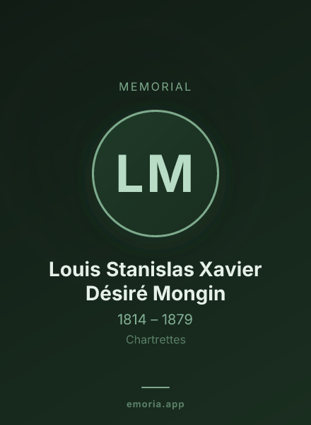 Memorial portrait of Louis Stanislas Xavier Désiré Mongin
