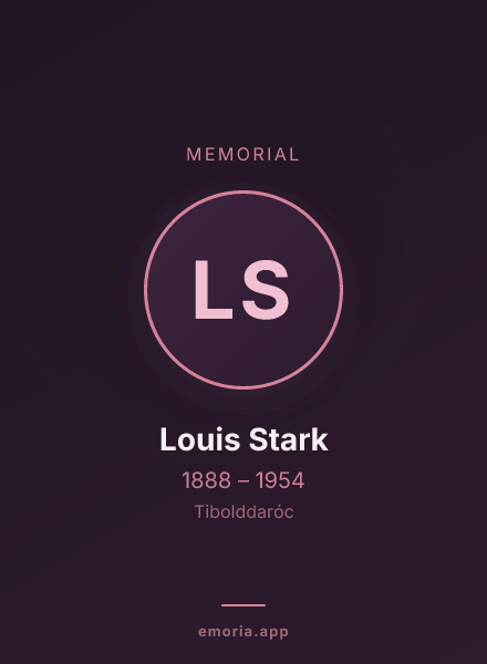 Memorial portrait of Louis Stark