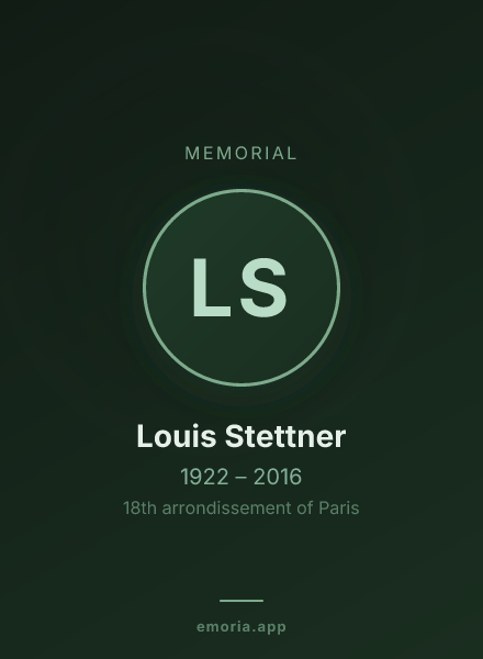 Memorial portrait of Louis Stettner