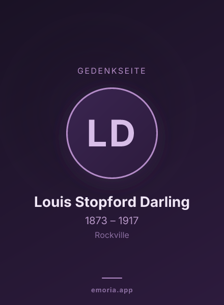 Gedenkportrait von Louis Stopford Darling