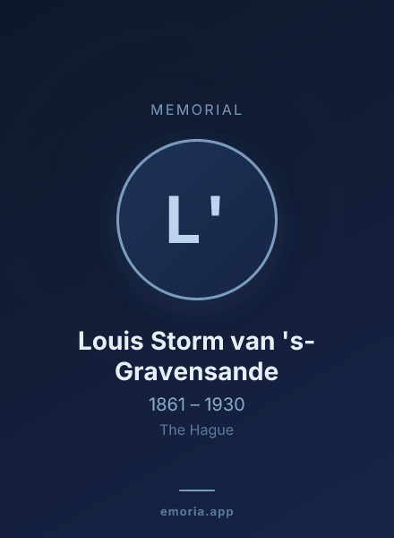 Memorial portrait of Louis Storm van 's-Gravensande