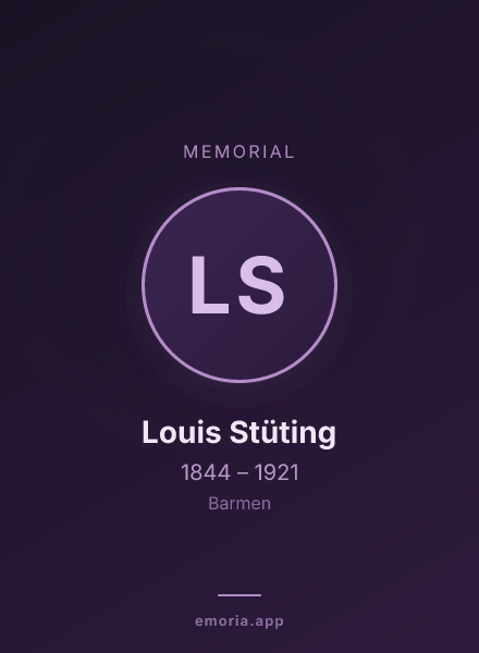 Memorial portrait of Louis Stüting