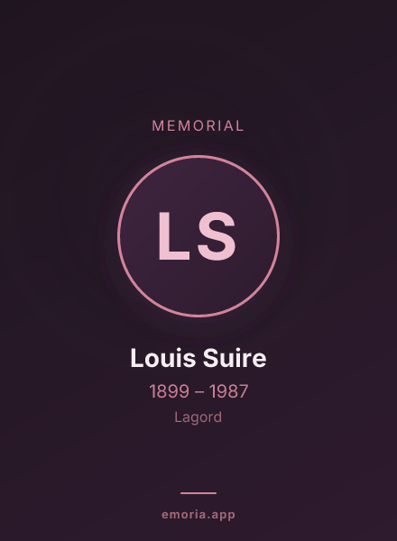 Memorial portrait of Louis Suire