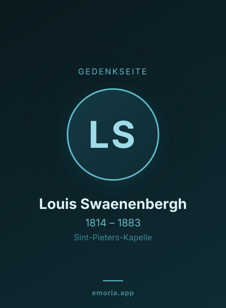 Gedenkportrait von Louis Swaenenbergh