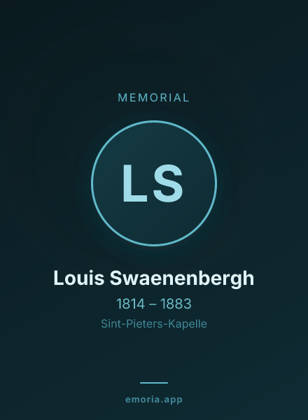 Memorial portrait of Louis Swaenenbergh
