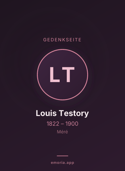 Gedenkportrait von Louis Testory