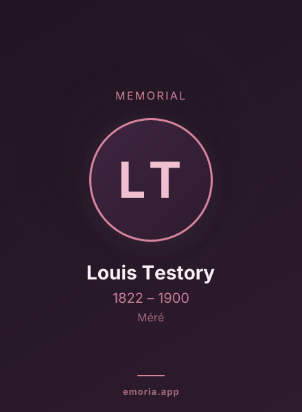 Memorial portrait of Louis Testory