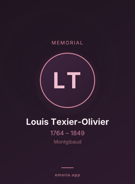 Memorial portrait of Louis Texier-Olivier