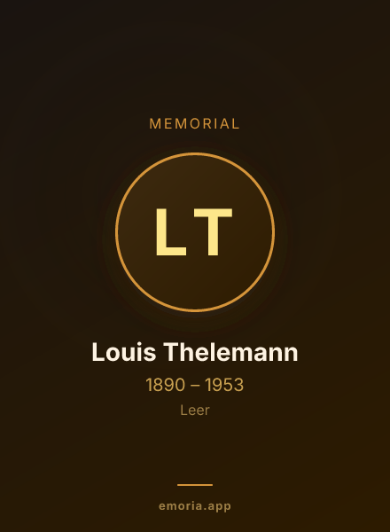 Memorial portrait of Louis Thelemann