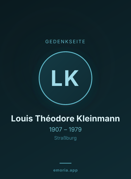Gedenkportrait von Louis Théodore Kleinmann