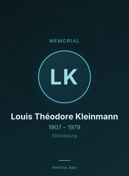 Memorial portrait of Louis Théodore Kleinmann