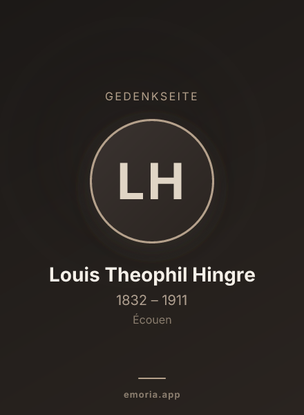 Gedenkportrait von Louis Theophil Hingre