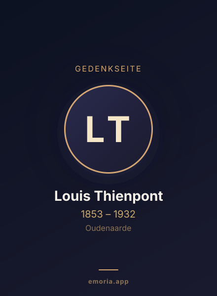 Gedenkportrait von Louis Thienpont
